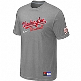 Washington Nationals L.Grey Nike Short Sleeve Practice T-Shirt,baseball caps,new era cap wholesale,wholesale hats