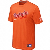 Washington Nationals Orange Nike Short Sleeve Practice T-Shirt,baseball caps,new era cap wholesale,wholesale hats