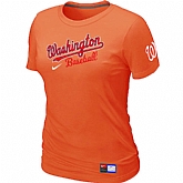 Washington Nationals Orange Nike Women's Short Sleeve Practice T-Shirt,baseball caps,new era cap wholesale,wholesale hats