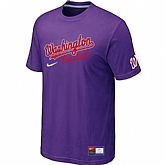 Washington Nationals Purple Nike Short Sleeve Practice T-Shirt,baseball caps,new era cap wholesale,wholesale hats