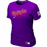 Washington Nationals Purple Nike Women's Short Sleeve Practice T-Shirt,baseball caps,new era cap wholesale,wholesale hats