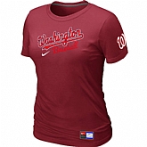 Washington Nationals Red Nike Women's Short Sleeve Practice T-Shirt,baseball caps,new era cap wholesale,wholesale hats