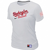 Washington Nationals White Nike Women's Short Sleeve Practice T-Shirt,baseball caps,new era cap wholesale,wholesale hats