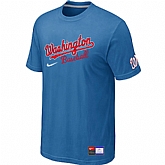Washington Nationals light Blue Nike Short Sleeve Practice T-Shirt,baseball caps,new era cap wholesale,wholesale hats