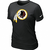 Washington Red Skins Black Women's Logo T-Shirt,baseball caps,new era cap wholesale,wholesale hats