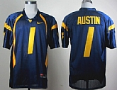 West Virginia Mountaineers #1 Tavon Austin Navy Blue Jerseys,baseball caps,new era cap wholesale,wholesale hats