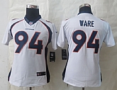 Women Nike Limited Denver Broncos #94 Ware White Jerseys,baseball caps,new era cap wholesale,wholesale hats