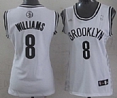 Womens Brooklyn Nets #8 Deron Williams White Jerseys