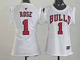 Womens Chicago Bulls #1 Rose White Jerseys,baseball caps,new era cap wholesale,wholesale hats