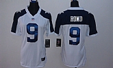 Womens Limited Nike Dallas Cowboys #9 Tony Romo White Thanksgiving Jerseys,baseball caps,new era cap wholesale,wholesale hats