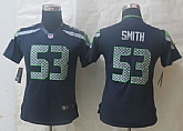 Womens Limited Nike Seattle Seahawks #53 Smith Blue Jerseys,baseball caps,new era cap wholesale,wholesale hats