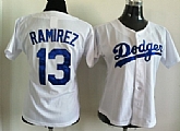 Womens Los Angeles Dodgers #13 Hanley Ramirez White Jerseys,baseball caps,new era cap wholesale,wholesale hats