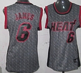 Womens Miami Heat #6 LeBron James 2012 Static Fashion Jerseys