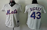 Womens New York Mets #43 R.A. Dickey Cream Jerseys,baseball caps,new era cap wholesale,wholesale hats