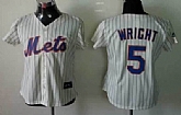 Womens New York Mets #5 David Wright Cream Jerseys,baseball caps,new era cap wholesale,wholesale hats