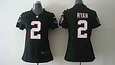 Womens Nike Atlanta Falcons #2 Matt Ryan Black Game Jerseys,baseball caps,new era cap wholesale,wholesale hats