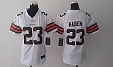 Womens Nike Cleveland Browns #23 Joe Haden White Game Jerseys,baseball caps,new era cap wholesale,wholesale hats