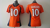 Womens Nike Denver Broncos #10 Sanders Orange Game Jerseys,baseball caps,new era cap wholesale,wholesale hats