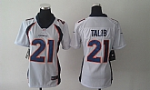 Womens Nike Denver Broncos #21 Talib White Game Jerseys,baseball caps,new era cap wholesale,wholesale hats