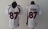 Womens Nike Denver Broncos #87 Eric Decker 2013 White Game Team Jerseys,baseball caps,new era cap wholesale,wholesale hats