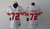 Womens Nike Kansas City Chiefs #72 Fisher White Game Jerseys,baseball caps,new era cap wholesale,wholesale hats