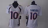 Womens Nike Limited Denver Broncos #10 Sanders White Jerseys,baseball caps,new era cap wholesale,wholesale hats