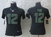 Womens Nike Limited Seattle Seahawks #12 Fan Impact Black Jerseys,baseball caps,new era cap wholesale,wholesale hats