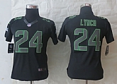 Womens Nike Limited Seattle Seahawks #24 Lynch Impact Black Jerseys,baseball caps,new era cap wholesale,wholesale hats