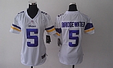 Womens Nike Minnesota Vikings #5 Bridgewater White Game Jerseys,baseball caps,new era cap wholesale,wholesale hats