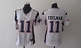 Womens Nike New England Patriots #11 Julian Edelman White Game Jerseys,baseball caps,new era cap wholesale,wholesale hats