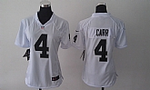 Womens Nike Oakland Raiders #4 Derek Carr White Game Jerseys,baseball caps,new era cap wholesale,wholesale hats