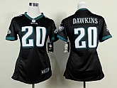 Womens Nike Philadelphia Eagles #20 Dawkins Black Game Jerseys,baseball caps,new era cap wholesale,wholesale hats