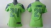 Womens Nike Seattle Seahawks #24 Marshawn Lynch Green Game Jerseys,baseball caps,new era cap wholesale,wholesale hats