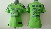 Womens Nike Seattle Seahawks #25 Sherman Green Game Jerseys,baseball caps,new era cap wholesale,wholesale hats