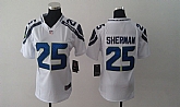 Womens Nike Seattle Seahawks #25 Sherman White Game Jerseys,baseball caps,new era cap wholesale,wholesale hats