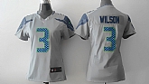Womens Nike Seattle Seahawks #3 Russell Wilson Gray Game Jerseys,baseball caps,new era cap wholesale,wholesale hats