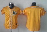 Womens Oakland Athletics Blank Yellow Jerseys,baseball caps,new era cap wholesale,wholesale hats