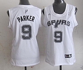 Womens San Antonio Spurs #9 Tony Parker Revolution 30 Swingman White Jerseys,baseball caps,new era cap wholesale,wholesale hats