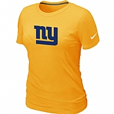 York Giants Sideline Legend Authentic Logo Women's Yellow T-Shirt,baseball caps,new era cap wholesale,wholesale hats