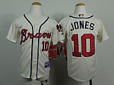Youth Atlanta Braves #10 Chipper Jones 2014 Cream Jerseys,baseball caps,new era cap wholesale,wholesale hats