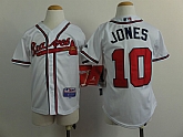 Youth Atlanta Braves #10 Chipper Jones 2014 White Jerseys,baseball caps,new era cap wholesale,wholesale hats