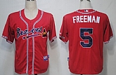 Youth Atlanta Braves #5 Freddie Freeman Red Jerseys,baseball caps,new era cap wholesale,wholesale hats