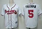 Youth Atlanta Braves #5 Freddie Freeman White Jerseys,baseball caps,new era cap wholesale,wholesale hats