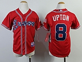 Youth Atlanta Braves #8 Justin Upton 2014 Red Jerseys,baseball caps,new era cap wholesale,wholesale hats