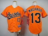 Youth Baltimore Orioles #13 Manny Machado Orange Jerseys,baseball caps,new era cap wholesale,wholesale hats
