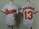 Youth Baltimore Orioles #13 Manny Machado White Jerseys,baseball caps,new era cap wholesale,wholesale hats