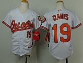 Youth Baltimore Orioles #19 Chris Davis White Jerseys,baseball caps,new era cap wholesale,wholesale hats