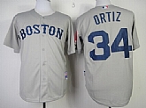 Youth Boston Red Sox #34 David Ortiz Gray Jerseys,baseball caps,new era cap wholesale,wholesale hats