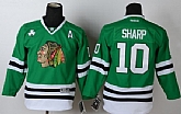 Youth Chicago Blackhawks #10 Patrick Sharp Green Jerseys,baseball caps,new era cap wholesale,wholesale hats