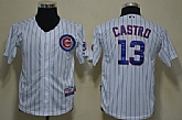 Youth Chicago Cubs #13 Starlin Castro White Pinstirpe Jerseys,baseball caps,new era cap wholesale,wholesale hats